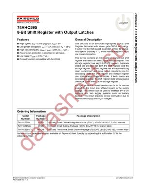 74VHC595MTC datasheet  